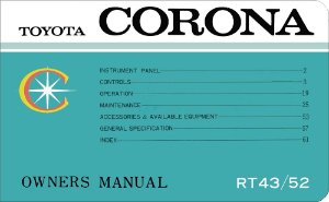 1967 Toyota Corona Owner's Manual