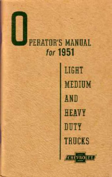 1951 Chevrolet All Models Owner's Manual