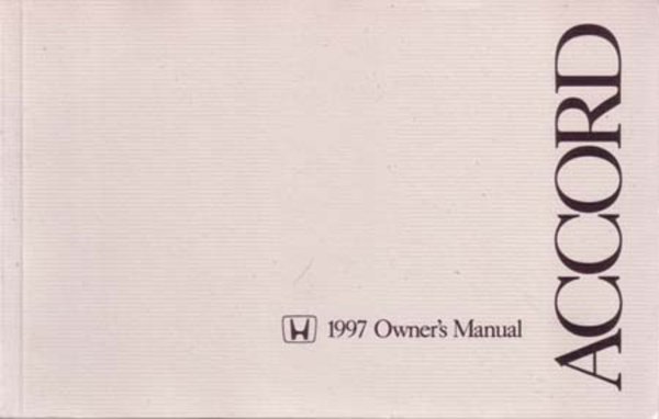 1997 Honda Accord Wagon Owner's Manual