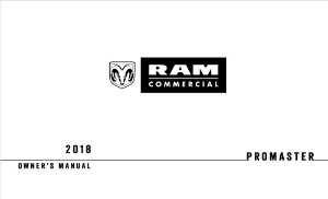 2018 Dodge Promaster Owner's Manual