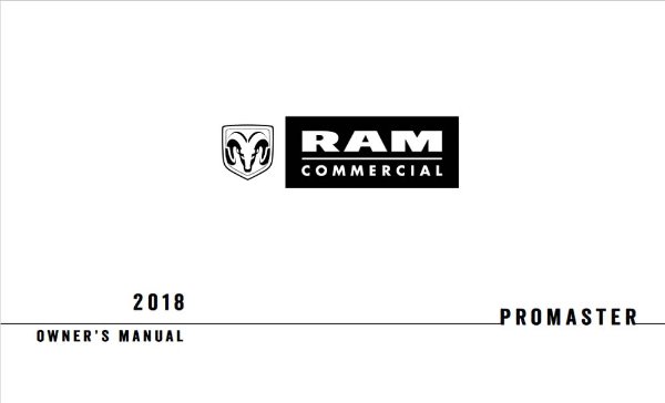 2018 Dodge Promaster Owner's Manual