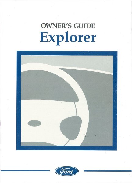 1998 Ford Explorer Owner's Manual