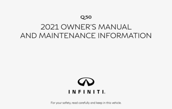 2021 Infiniti Q50 Owner's Manual