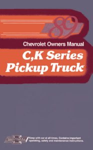 1989 Chevrolet Silverado 1500, Silverado 2500, Silverado 3500 Owner's Manual