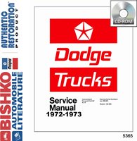 1972-73 DODGE LIGHT & MEDIUM TRUCK Body, Chassis & Electrical Service Manual sample image