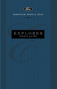 1995 Ford Explorer Owner's Manual