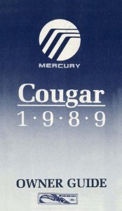 1989 Mercury Cougar Owner's Manual