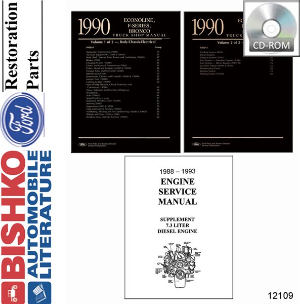 1990 Ford Light Duty Truck Service Manual PDF w/ 88-93 Diesel Supplement