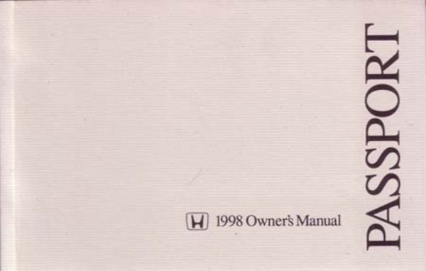 1998 Honda Passport Owner's Manual