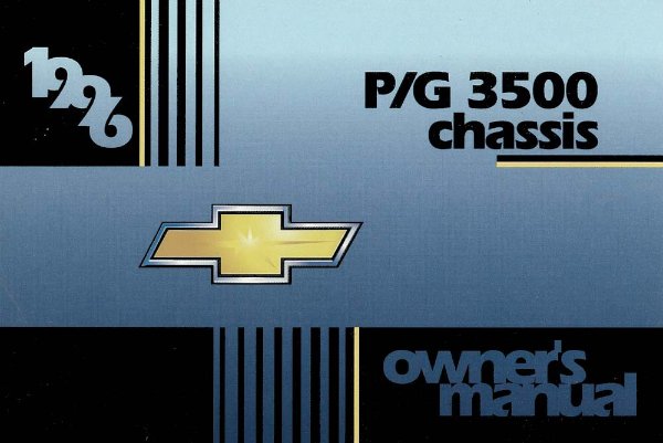 1996 Chevrolet P Chassis & G Van Owner's Manual