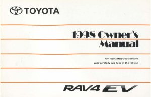 1998 Toyota Rav4 EV Owner's Manual