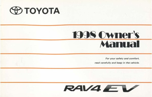 1998 Toyota Rav4 EV Owner's Manual