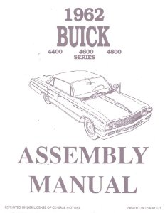 1962 Buick Electra Invicta Lesabre Assembly Manual Book Rebuild Instructions