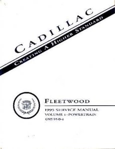 1995 Cadillac Fleetwood Factory Shop Service Manual