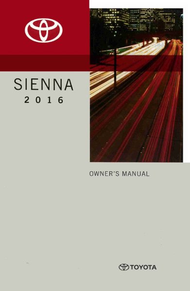 2016 Toyota Sienna Owner's Manual