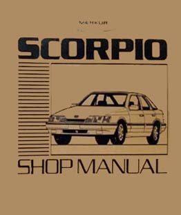 1988 1989 Merkur Scorpio Shop Service Repair Manual