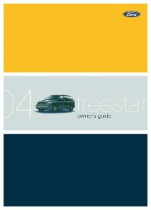 2004 Ford Freestar Van Owner's Manual