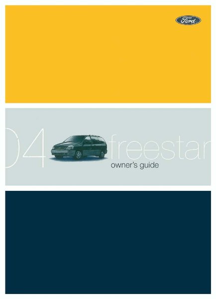 2004 Ford Freestar Van Owner's Manual