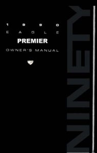 1990 Eagle Premier Owner's Manual