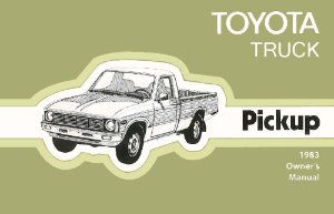 1983 Toyota Pickup Owner's Manual