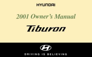 2001 Hyundai Tiburon Owner's Manual