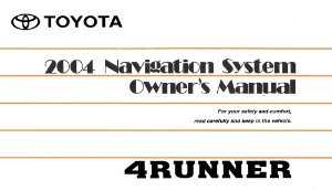 2004 Toyota 4Runner Owner's Manual