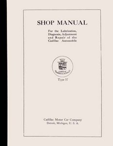 1919–1920 Cadillac Type 57 Factory Shop Service Manual