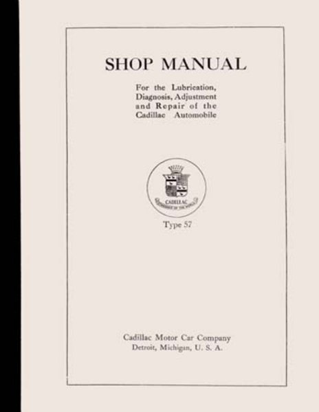 1919–1920 Cadillac Type 57 Factory Shop Service Manual