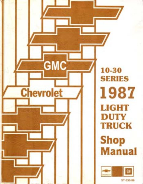 1987 Chevrolet C10, C20, C30, G, P Series Truck Factory Shop Service Manual