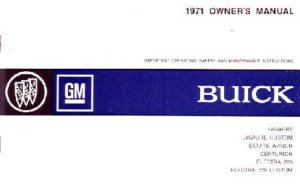 1971 Buick Lesabre, Electra 225, Centurion Owner's Manual