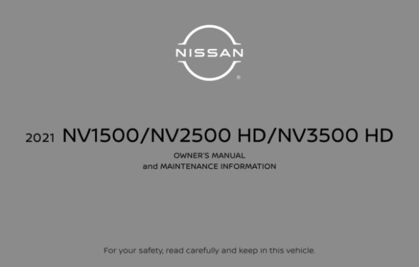 2021 Nissan NV Cargo Owner's Manual