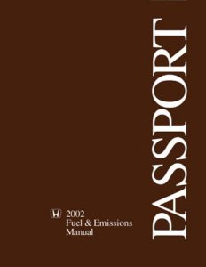 2002 Honda Passport Factory Shop Service Manual