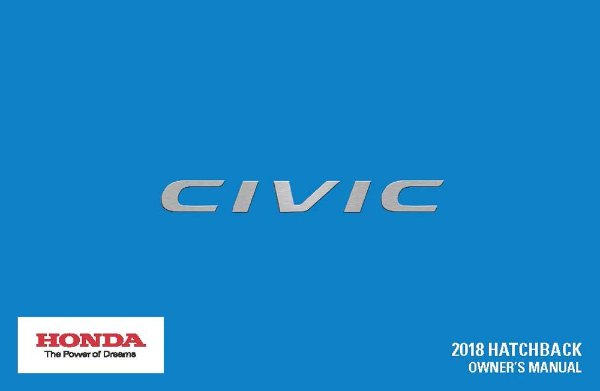 2018 Honda Civic Hatchback Owner's Manual
