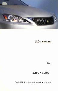 2011 Lexus IS 350, IS 250 Owner's Manual