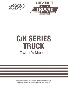1990 Chevrolet Silverado 1500, Silverado 2500, Silverado 3500 Owner's Manual