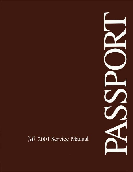 2001 Honda Passport Factory Shop Service Manual