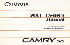 2001 Toyota Camry CNG Owner's Manual