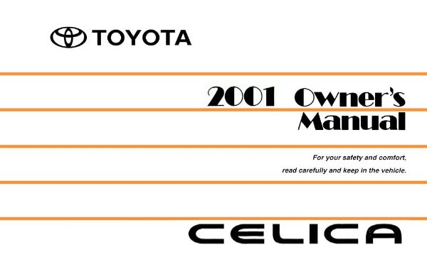 2001 Toyota CELICA Owner's Manual