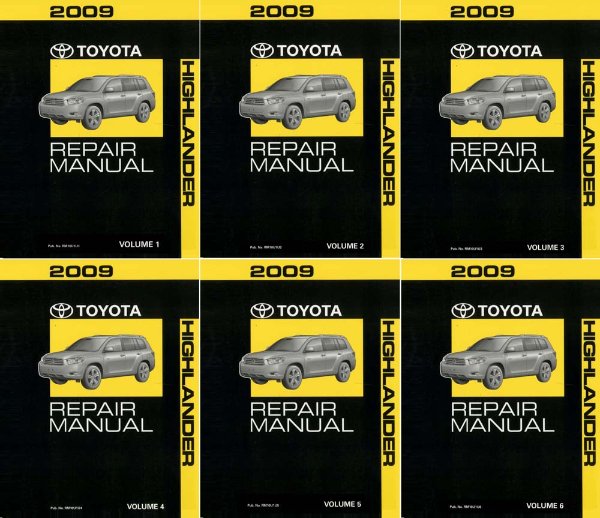 2009 Toyota Highlander Factory Shop Service Manual