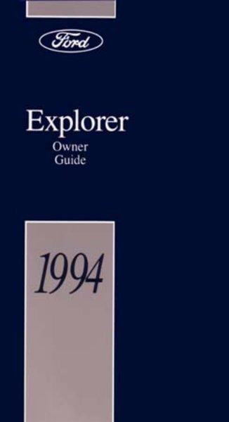 1994 Ford Explorer Owner's Manual