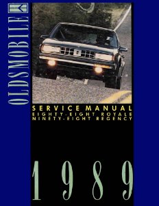 1989 Oldsmobile 98 Regency, 88 Factory Shop Service Manual