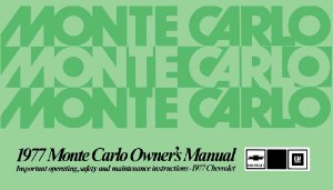 1977 Chevrolet Monte Carlo Owner's Manual