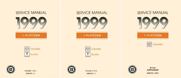 1999 Chevrolet Cavalier, Sunfire Factory Shop Service Manual