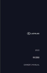 2023 Lexus RX 350 Owner's Manual