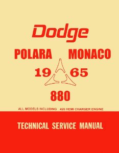 1965 Dodge 880, Monaco, Polara Factory Shop Service Manual