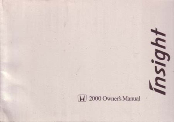 2000 Honda Insight Owner's Manual