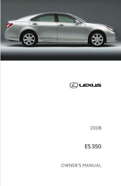 2008 Lexus ES 350 Owner's Manual