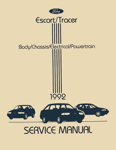 1992 Ford Escort, Tracer Factory Shop Service Manual