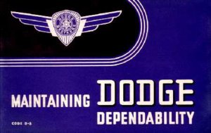 1938 Dodge Deluxe, Truck Owner's Manual