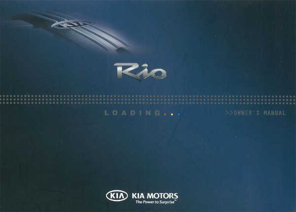 2010 Kia Rio Owner's Manual